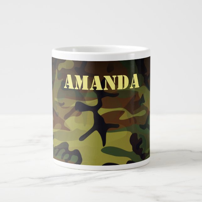 Caneca De Café Grande Cammo Verde (Frente)