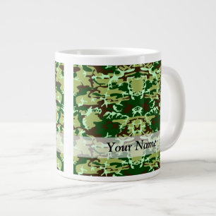 Caneca De Café Grande Camo verde