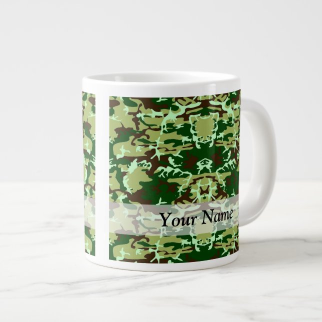 Caneca De Café Grande Camo verde (Frente Esquerda)