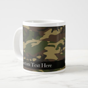 Caneca De Café Grande Camo Verde Dusty