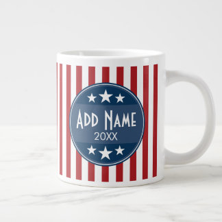 Caneca De Café Grande Campanha Política - Estrelas e Listras Patrióticas