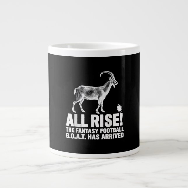 Caneca De Café Grande Campeão da Liga Fantasy Futebol Goat Gift (Frente)