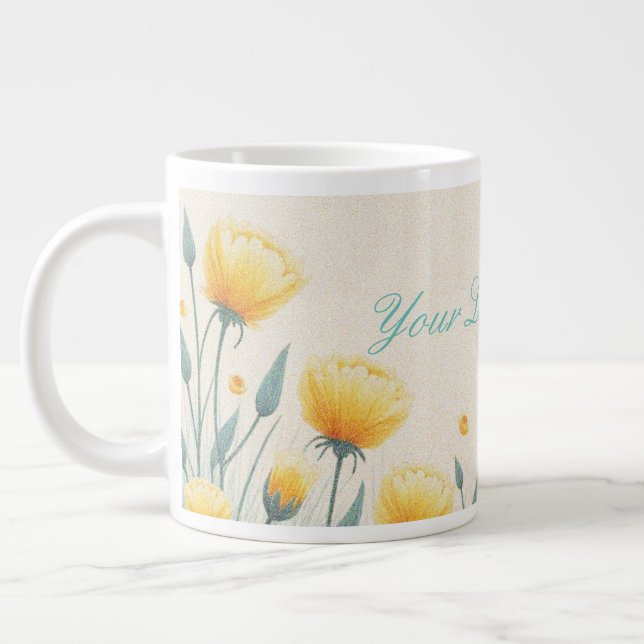 Caneca De Café Grande Campo de amor sem fim (Esquerda)