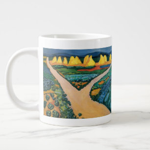 Caneca De Café Grande Campos de Legumes de August Macke, Arte Fino Vinta