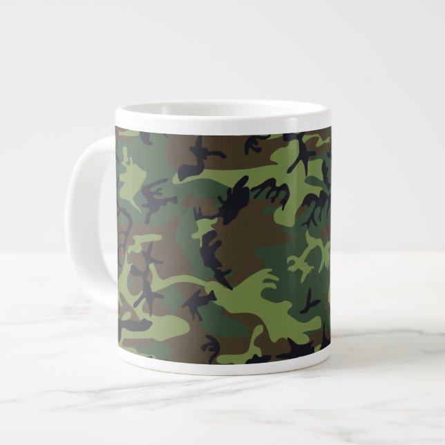 Caneca De Café Grande Camuflagem (Frente Esquerda)