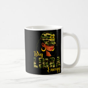 Caneca De Café Grande Camuflagem de Energia de Libra Preta Femini