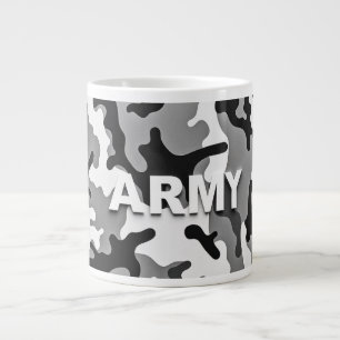 Caneca De Café Grande Camuflagem Urbana Militar