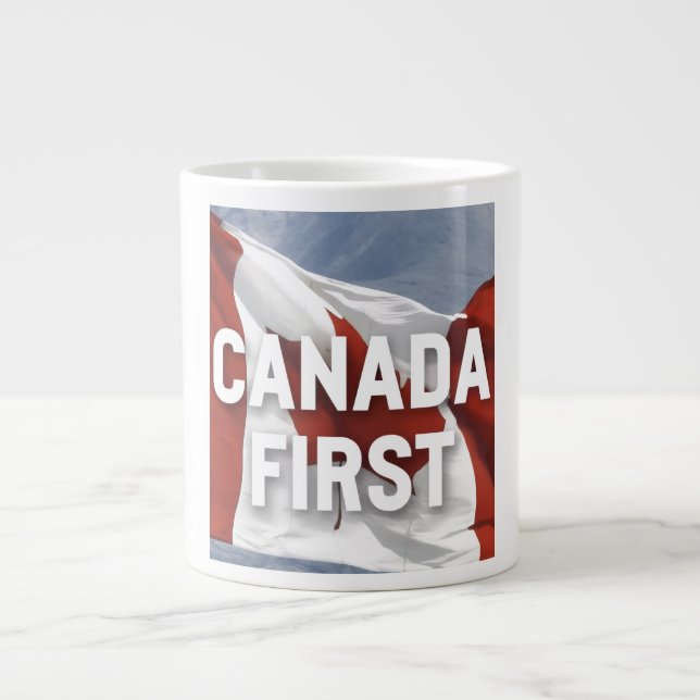 Caneca De Café Grande Canada first. Conservative Party Canada  (Frente)