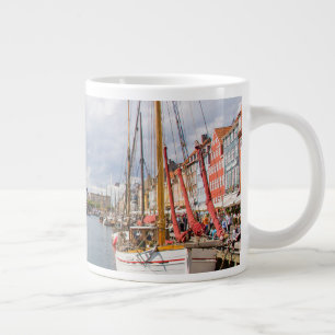 Caneca De Café Grande Canal com Barcos   Copenhague