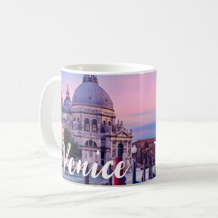 Caneca De Café Grande Canal com gondolas e igreja em Veneza