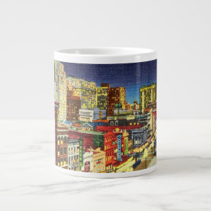 Caneca De Café Grande Canal Street na Noite, Nova Orleans, Louisiana