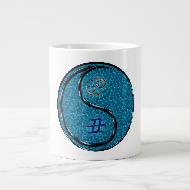 Caneca De Café Grande Câncer & Boi de Água (Frente)