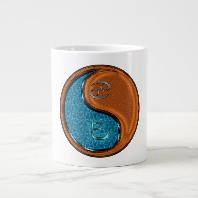 Caneca De Café Grande Câncer & Cobra de Madeira (Frente)