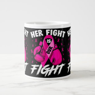 Caneca De Café Grande Câncer de Mama A Luta Dela É Nossa Luta Câncer de
