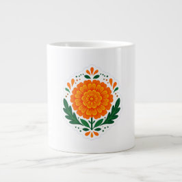 Caneca De Café Grande Caneca de Café Marigold de Arte Popular Tradicion