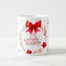 “Caneca de Natal Adorável com Grinalda de Laço Ver