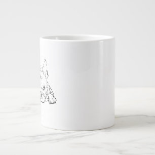 Caneca De Café Grande Caneca do Bulldog Francês Fofo, Café Personalizado