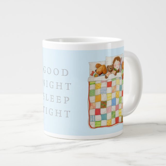 Caneca De Café Grande CANECA GRANDE COZY QUILT - Azul (Frente Esquerda)
