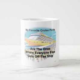 Caneca De Café Grande CANECA GRANDE - Meus Portos de Cruzeiro Favoritos