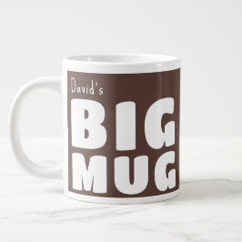 Caneca De Café Grande Caneca Grande Nome Personalizado Chocolate Marrom 