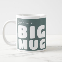 Caneca De Café Grande Caneca Grande Nome Personalizado Cinza C13 Piada D
