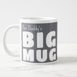 Caneca De Café Grande Caneca Grande Nome Personalizado Cinza C19 Present