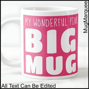 Caneca De Café Grande Caneca Grande Nome Personalizado Rosa C58 Novidade