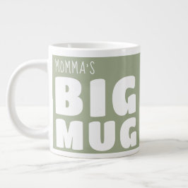 Caneca De Café Grande Caneca Grande Nome Personalizado Verde Claro C22 D