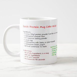 Caneca De Café Grande Caneca Grande para Micro-ondas (Receita de Bolo de