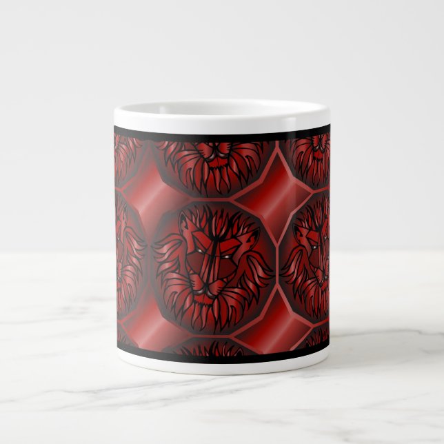 Caneca De Café Grande Caneca Grande Personalizável de Leão (Frente)