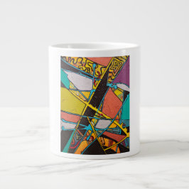 Caneca De Café Grande Caneta Abstract III