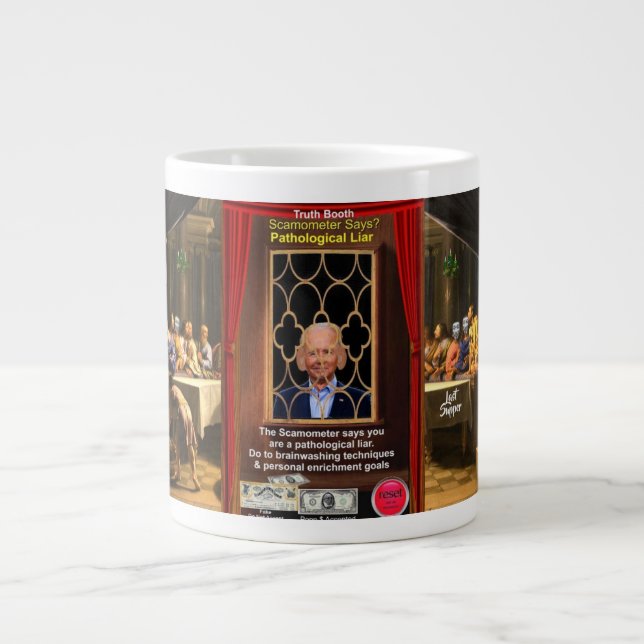 Caneca De Café Grande Caneta de confissão Biden (Frente)