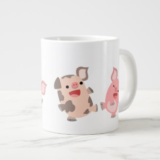 Caneca De Café Grande Canhão Jumbo Pigs