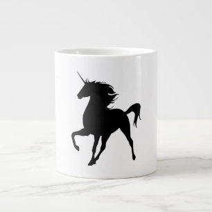 Caneca De Café Grande Canhão Silhouette Preto Unicorn