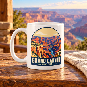 Caneca De Café Grande Canyon Arizona Parque Nacional Vintage