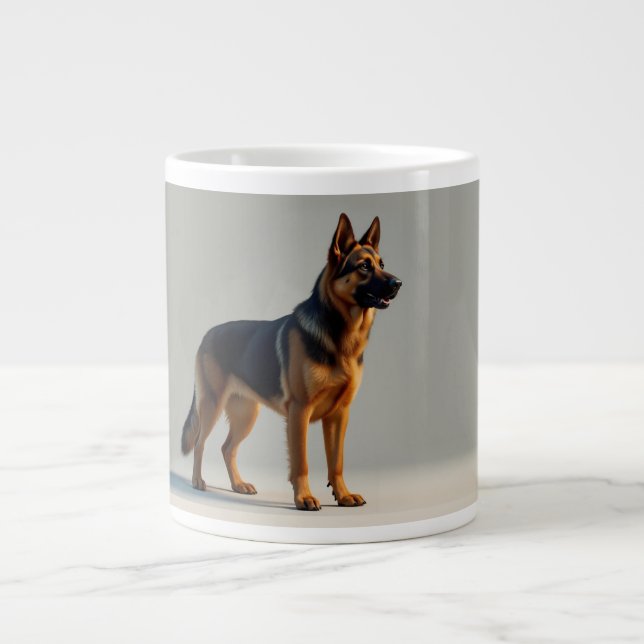 Caneca De Café Grande Cão german shepherd (Frente)