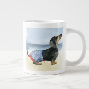 Caneca De Café Grande Cão quente  Puppias Em Vias De Nadar