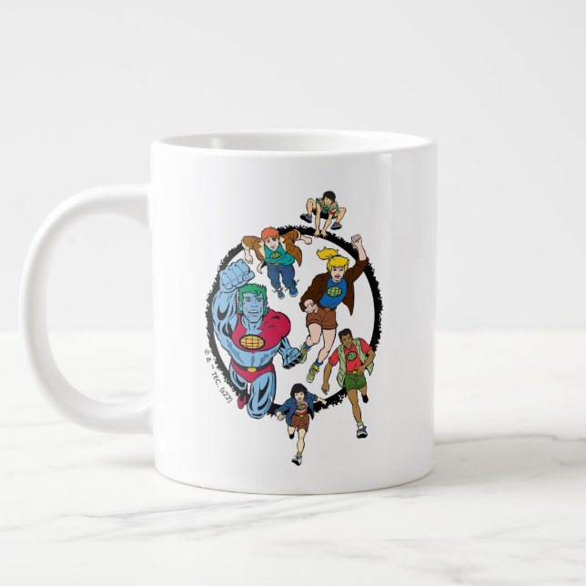 Caneca De Café Grande Capitão Planeta e o Círculo dos Planetários (Esquerda)