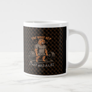 Caneca De Café Grande Capivara Engraçada na Academia Uma Repetição a Mai
