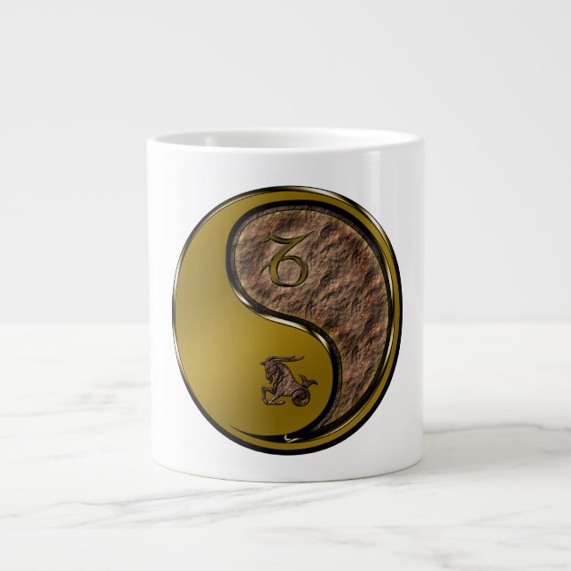 Caneca De Café Grande Capricórnio o bode marinho (Frente)