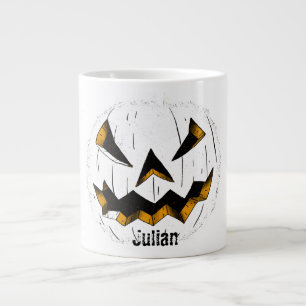 Caneca De Café Grande Cara de abóbora-de-bico-de-lanterna