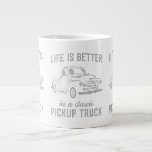 Caneca De Café Grande Cara de Caminhonete Clássica Vintage