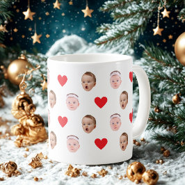Caneca De Café Grande Cara Mug, Foto Personalizada, Presente De Bebê