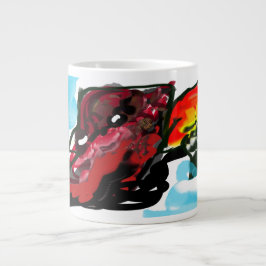 Caneca De Café Grande Cardinal-do-norte  Alegria de outono