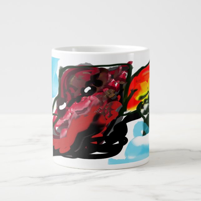 Caneca De Café Grande Cardinal-do-norte  Alegria de outono (Frente)
