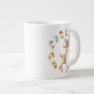 Caneca De Café Grande Caricatura bonita de Mandala Jumbo Mug