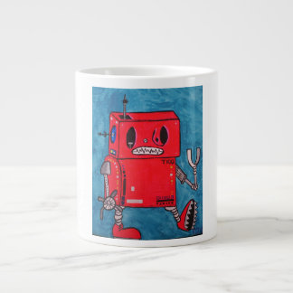 Caneca De Café Grande Caricatura Red Robot Coffee Mug