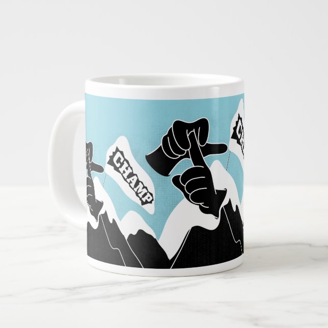 Caneca De Café Grande Carimbo - Design ASL (Frente Esquerda)
