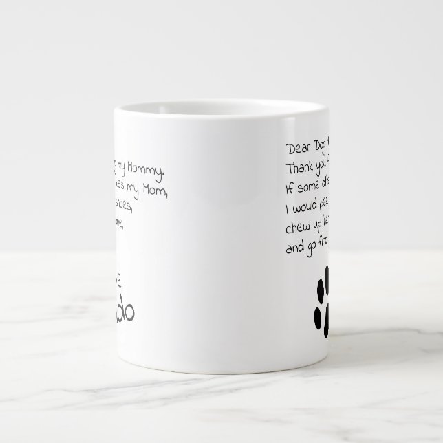 Caneca De Café Grande Caro Cão Mãe Pai Pet Nome Personalizado Coffee Mug (Frente)