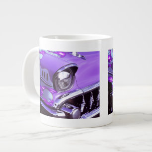 Caneca De Café Grande Carro clássico: Chevrolet com capô em chamas